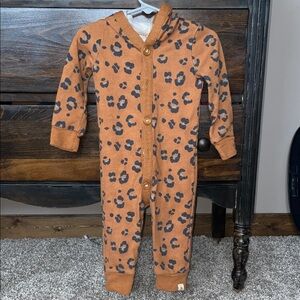 Cozy Leopard Print Kids Bodysuit